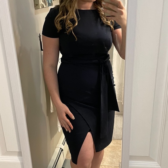 Navy dress with sash - Picture 1 of 6